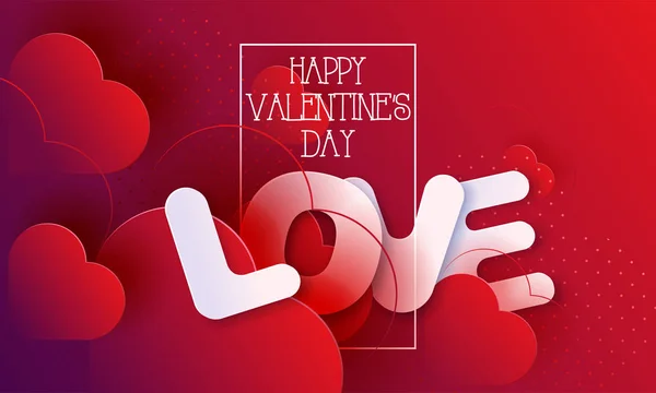 Walentynki serca miłość czerwone tło — Wektor stockowy