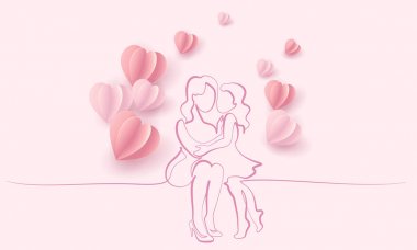 Kadın bebeğini hava balonlarıyla tutuyor