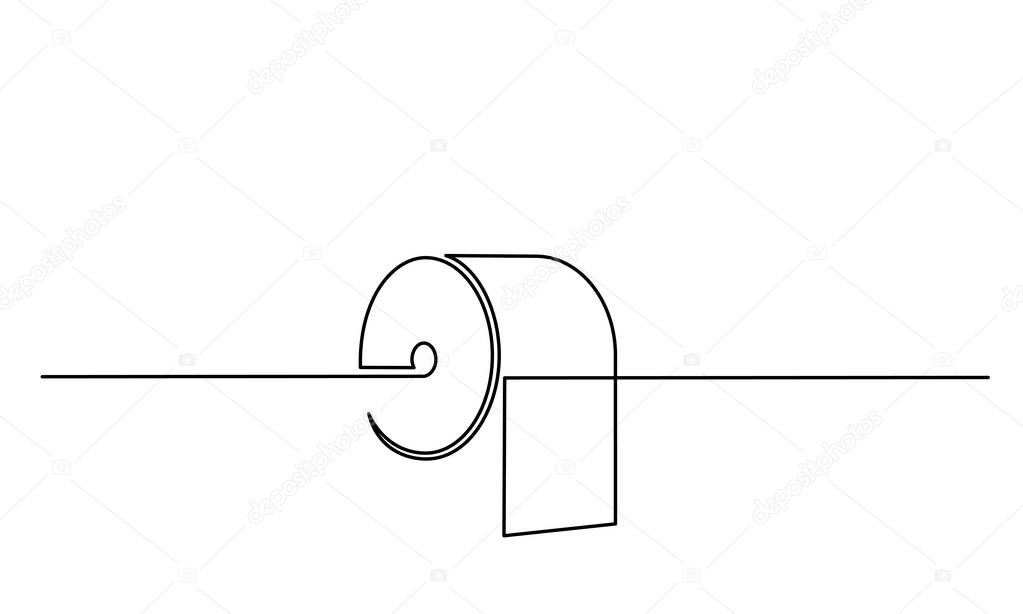 Toilet paper icon on the white background