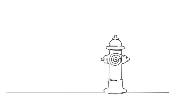 Hydrant nebo požární zástrčka izolované Jeden výkres vedení — Stockový vektor