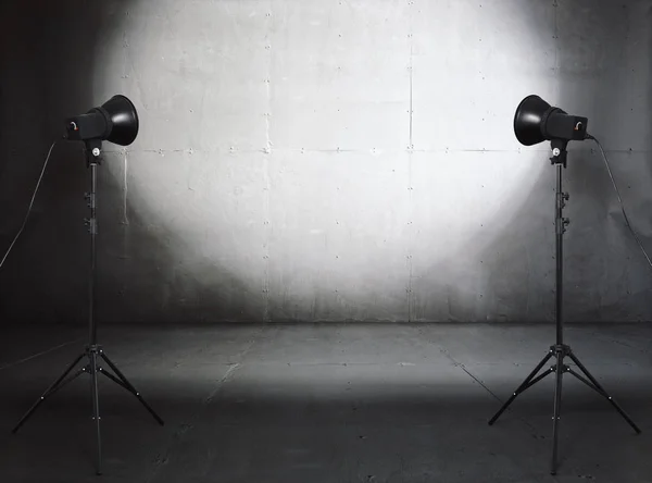 Fotostudio Oude Grunge Kamer Met Betonnen Wand Stedelijke Achtergrond — Stockfoto