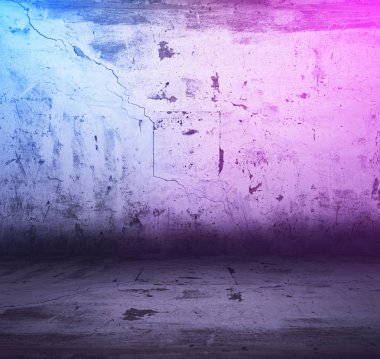 neon ışıkları ile beton iç