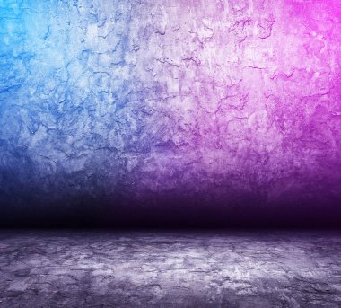 neon ışıkları ile beton iç