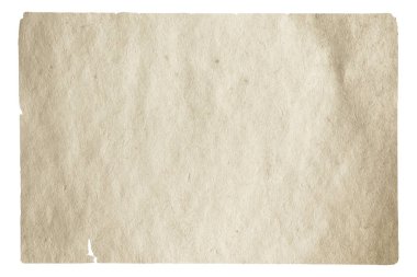 kırpma yolu olan beyaz arkaplanda izole edilmiş eski kağıt