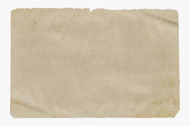kırpma yolu olan beyaz arkaplanda izole edilmiş eski kağıt