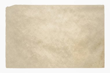 kırpma yolu olan beyaz arkaplanda izole edilmiş eski kağıt