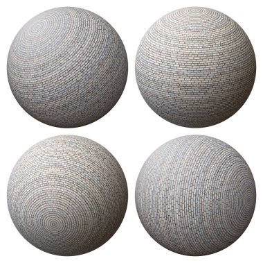 Beyaz arka plan üzerinde izole tuğla topu