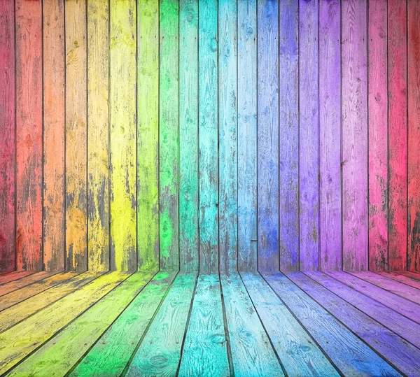 Colorful Wooden Background Texture Multicolored Planks Wall — Stock Photo, Image