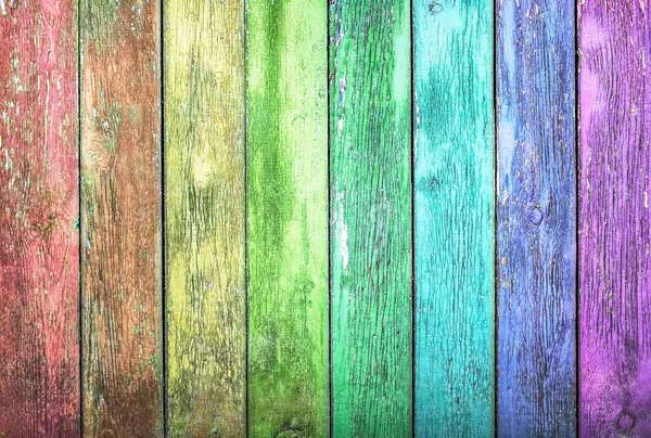 Colorful Wooden Background Texture Multicolored Planks Wall — Stock Photo, Image