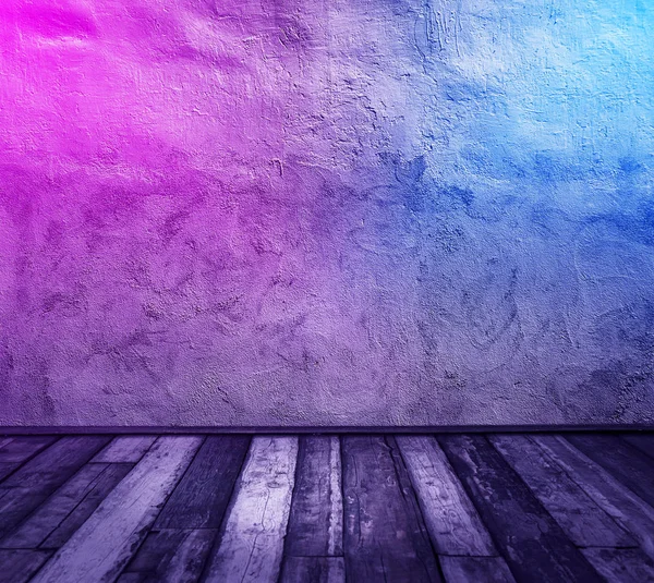 concrete interior background with neon lights