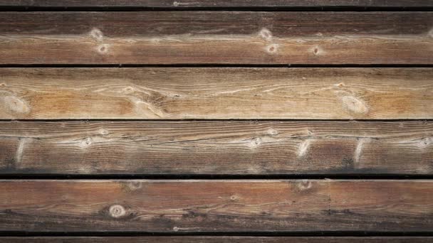 シームレス ループ 古い木製の壁を移動 — ストック動画