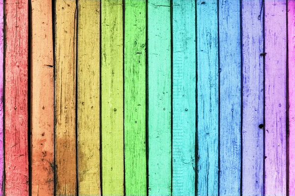 Colorful Wooden Background Texture Multicolored Planks Wall — Stock Photo, Image