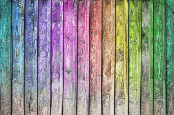 Textura Fondo Madera Colorida Muro Tablones Multicolores — Foto de Stock