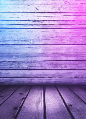 neon ışıkları ile ahşap iç arka plan