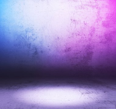 neon ışıkları ile beton iç