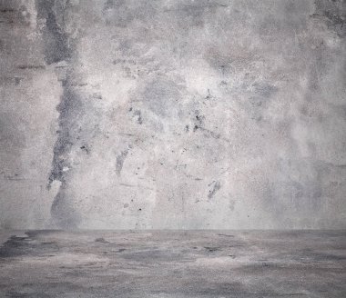 Beton duvar, gri arka plan