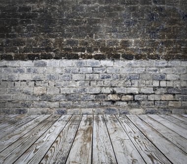 Tuğla duvarlı eski oda