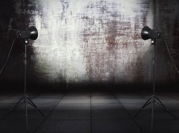 Studio in old room — Stock Photo, Image