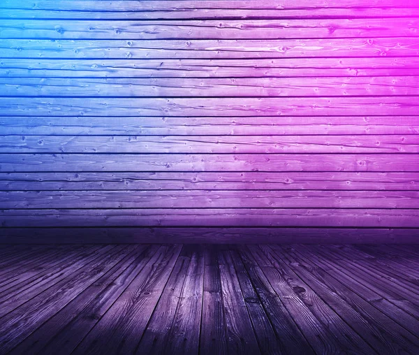Interieur met neon verlichting — Stockfoto