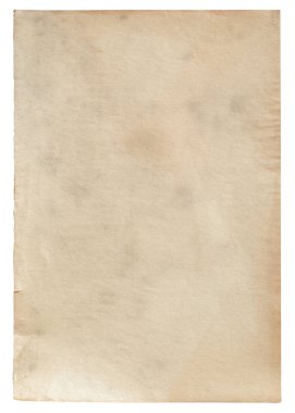 kırpma yolu olan beyaz arkaplanda izole edilmiş eski kağıt