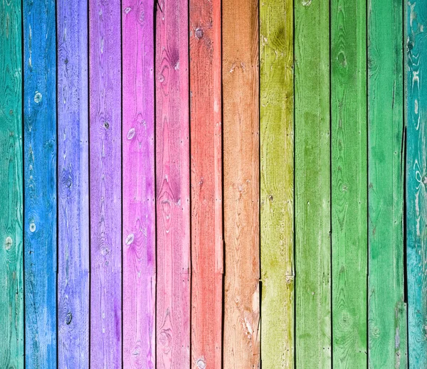 Texture Fond Bois Coloré Multicolore Planches Mur — Photo