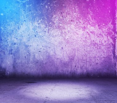 neon ışıkları ile beton iç