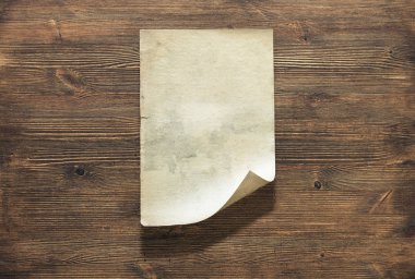 Kağıt ahşap üzerine