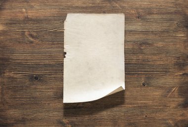 Kağıt ahşap üzerine