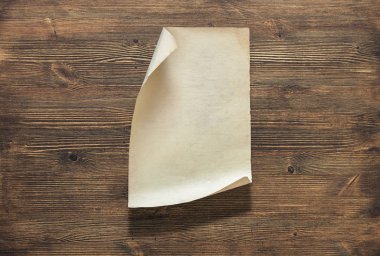 Kağıt ahşap üzerine