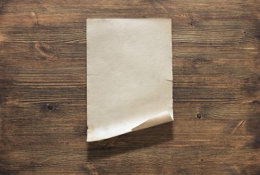 Kağıt ahşap üzerine