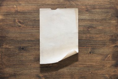 Kağıt ahşap üzerine