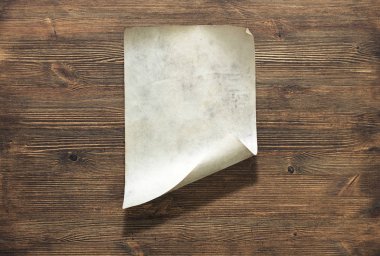 Kağıt ahşap üzerine