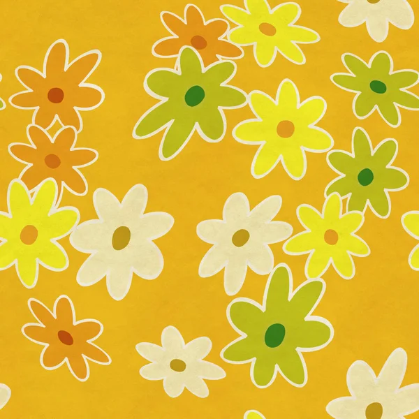 Jednoduché Květiny Pleskání Bezproblémové Pozadí — Stock fotografie
