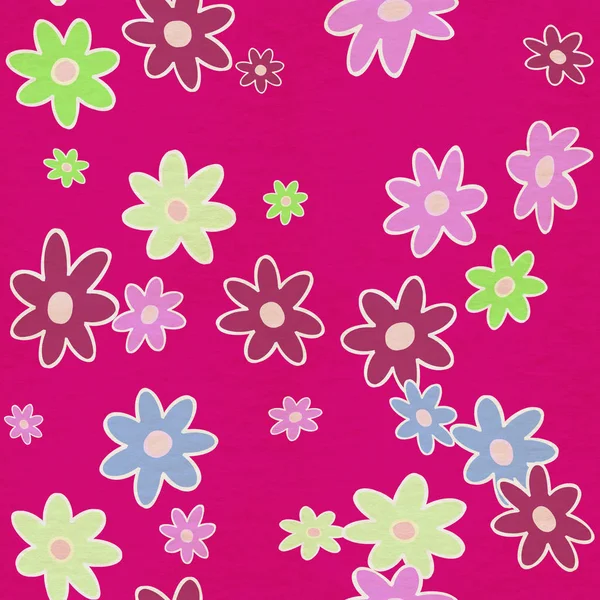 Egyszerű Virágok Motter Zökkenőmentes Háttér — Stock Fotó