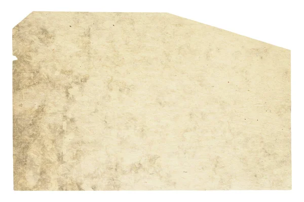 Vieux Papier Isolé Sur Fond Blanc Avec Chemin Coupe — Photo
