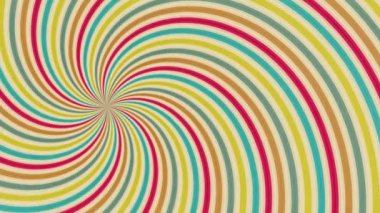 Vintage ışınları animasyonu. Geçmişe dönüş. Kusursuz döngü.