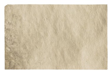 kırpma yolu olan beyaz arkaplanda izole edilmiş eski kağıt