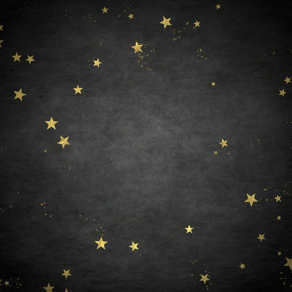 Karácsonyi Konfetti Arany Csillám Textúra Egy Sötét Háttér — Stock Fotó