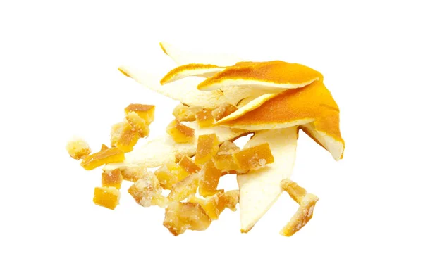 Droge gedroogde schillen van Oranje met gekonfijte vruchten — Stockfoto