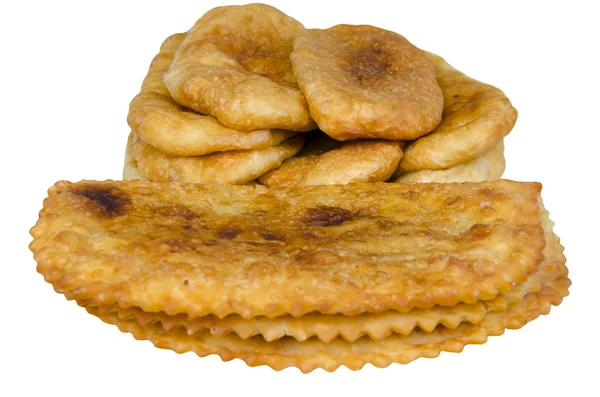 Torte fritte e chebureks — Foto Stock