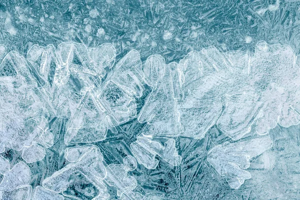 Structure of ice block for textured arctic concept backdrop, macro view