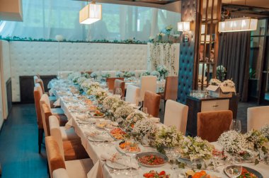 Festival düğün masaya yiyecek