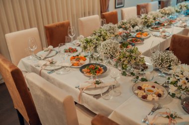 Festival düğün masaya yiyecek