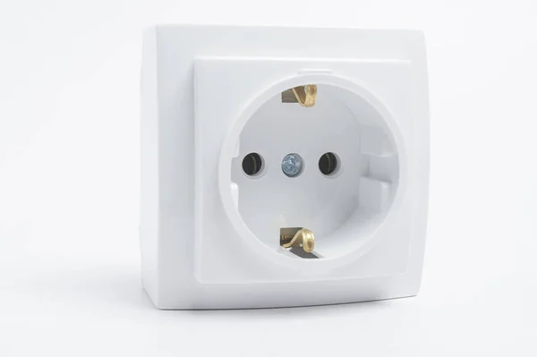 Electrical outlets on a white background — Stock Photo, Image