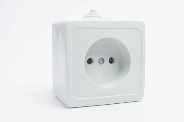 Electrical outlets on a white background — Stock Photo, Image