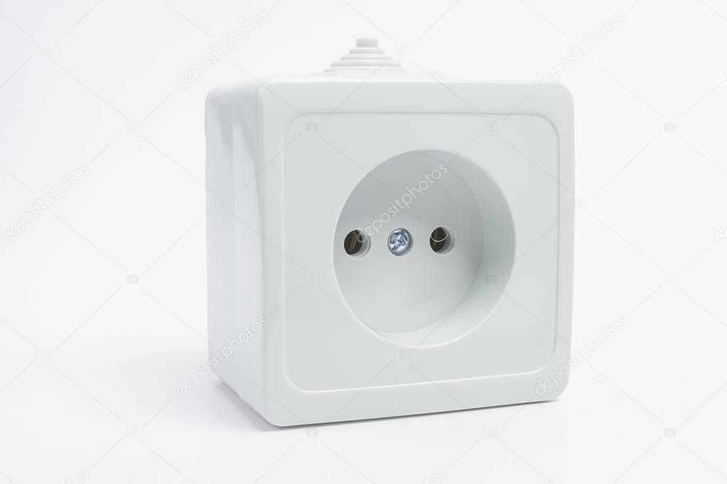 electrical outlets on a white background