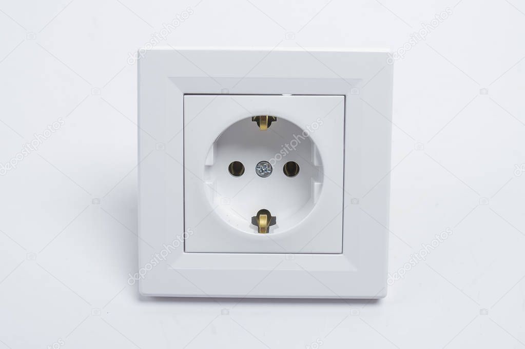 electrical outlets on a white background