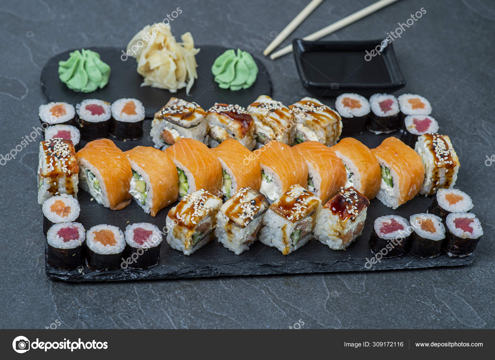 Sushi Different Types Maki Sushi Nigiri Sushi Stock Photo by ©kiriak09 309172116
