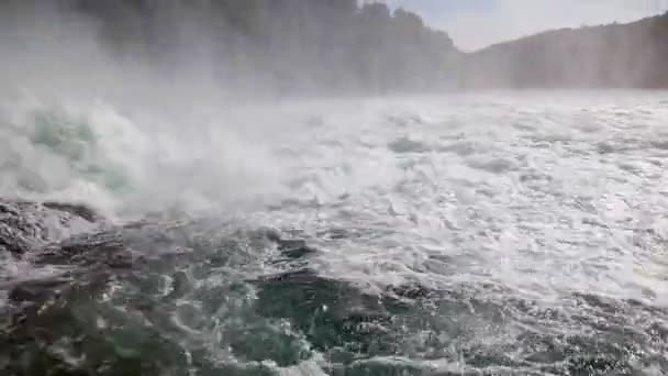 Rhine Waterval Zwitserland Camera Effect Schudden — Stockvideo