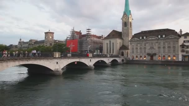 Zurich Ciudad Suiza — Vídeo de stock